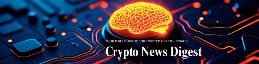 Banner graphic for News Digest featuring a digital globe and glowing network connections, symbolizing global news updates.