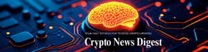 Banner graphic for News Digest featuring a digital globe and glowing network connections, symbolizing global news updates.