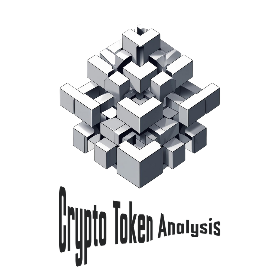 Crypto Token Analysis logo featuring interconnected 3D cubes symbolizing blockchain networks and digital assets. This visual highlights the concept of analyzing tokens, their structure, and performance within the cryptocurrency market. Designed in grayscale, it represents a professional approach to evaluating token utility, risks, opportunities, and future potential across blockchain ecosystems.