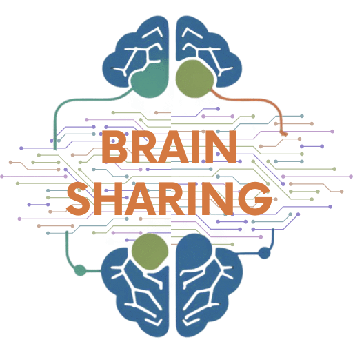 Symbol of Brain Sharing, representing the exchange of knowledge, ideas, and technology between connected minds