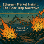Ethereum bear trap analysis chart showing indicator signal scores across six timeframes with short-term bearish readings transitioning to bullish weekly structure on October 9, 202