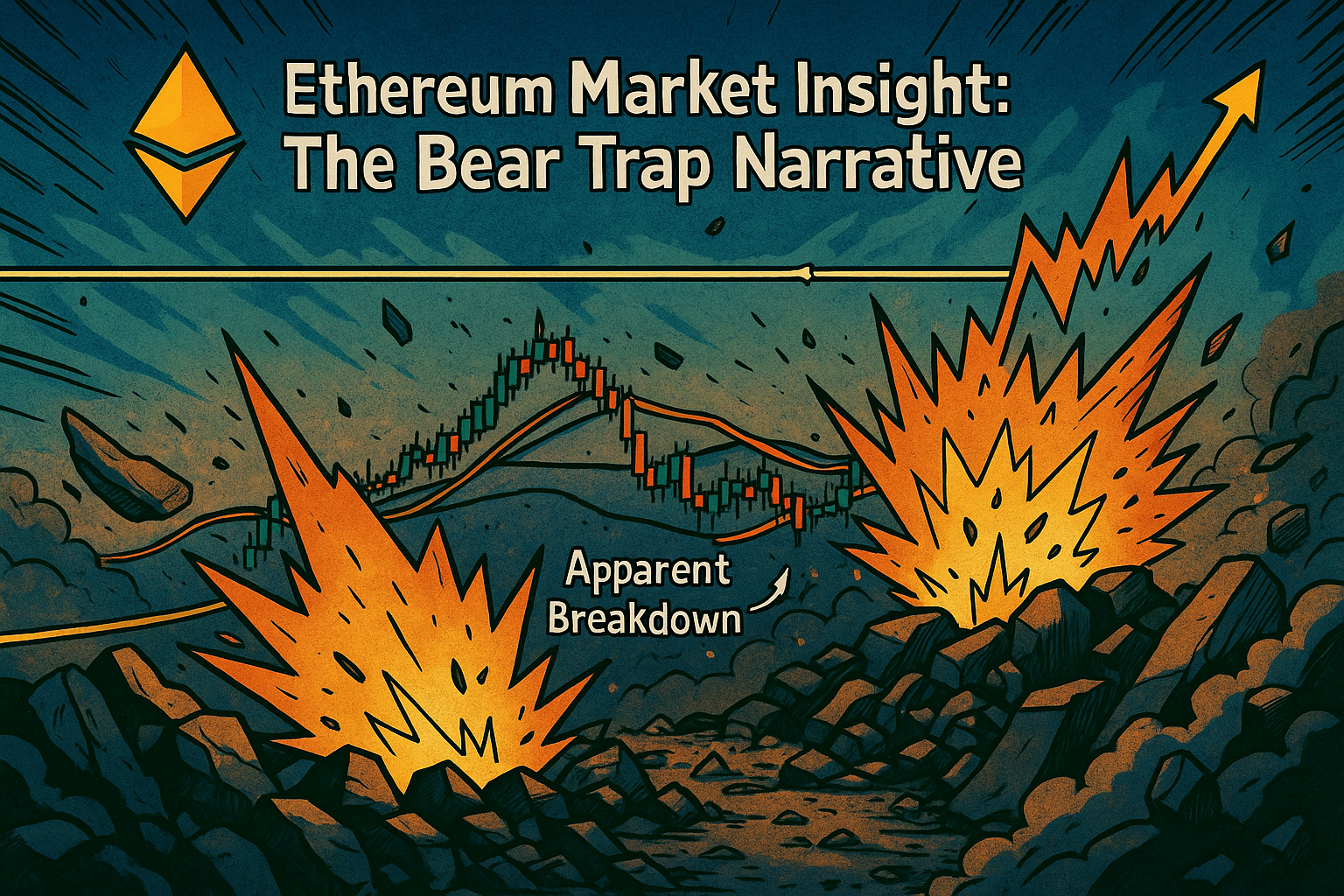 Ethereum bear trap analysis chart showing indicator signal scores across six timeframes with short-term bearish readings transitioning to bullish weekly structure on October 9, 202