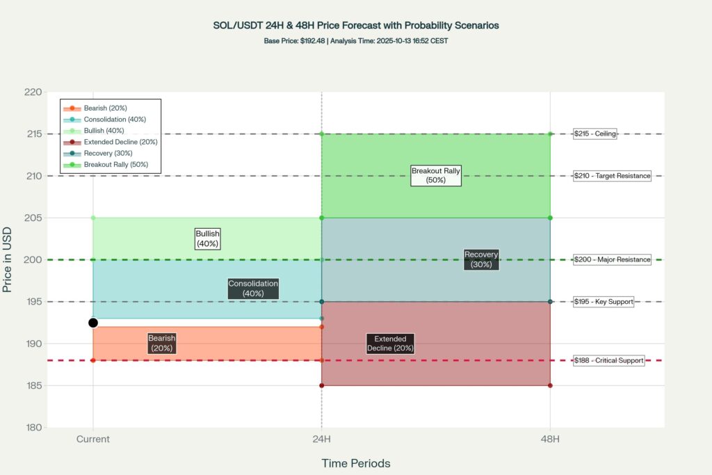Solana Finds Critical Support: Will $200 Mark the Reversal? (20251013PM).