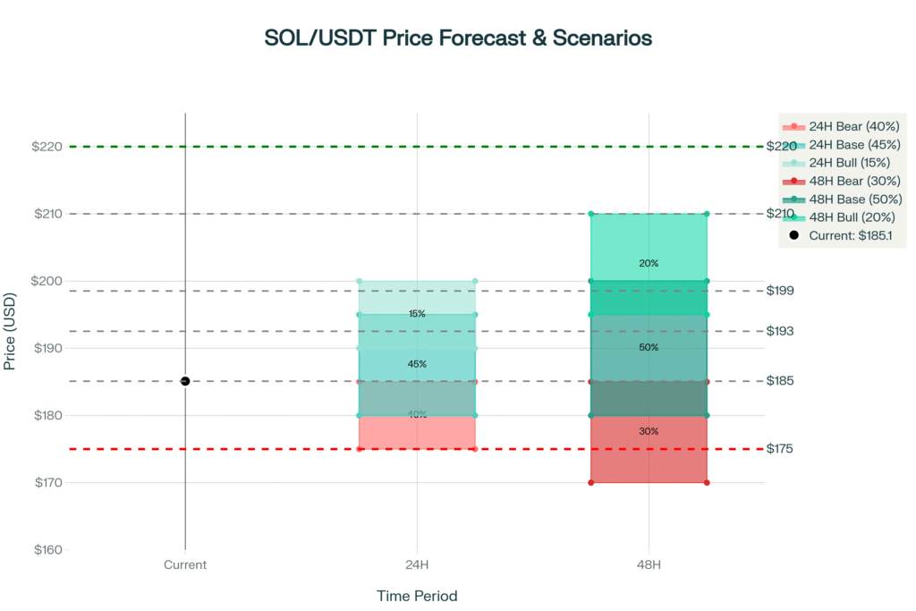 SOL/USDT Price Forecast Graph