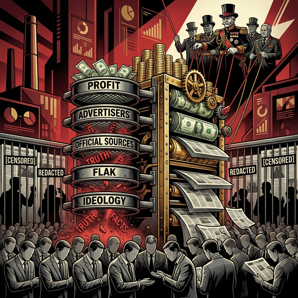 Propaganda machine filtering news for profit and ideology