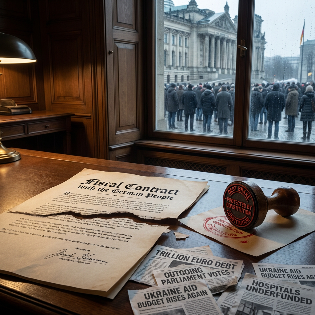 Contrat fiscal déchiré sur le bureau, manifestations devant le parlement