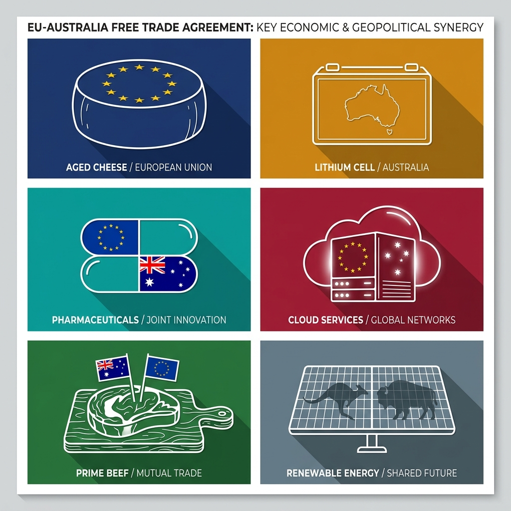 EU-Australia trade agreement sector highlights infographic