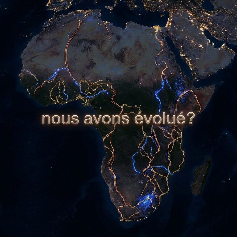 Carte nocturne de l’Afrique avec réseaux lumineux