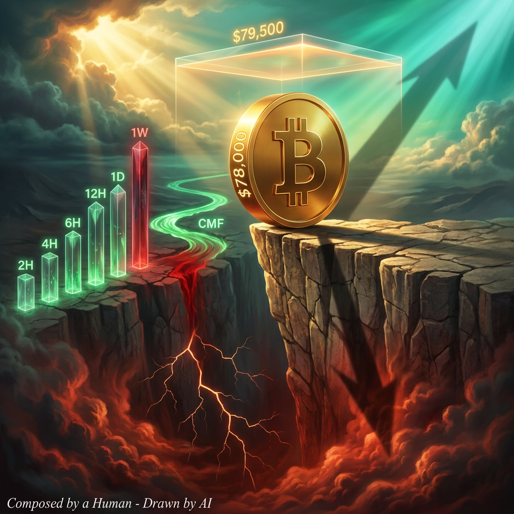 Bitcoin coin on cliff with rising price chart