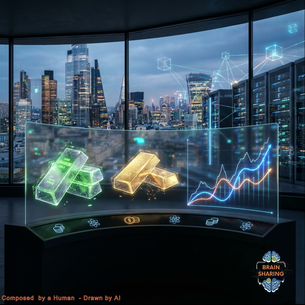 Holographic gold and uranium bars with rising graph