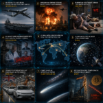 Global news collage featuring geopolitics, space and finance