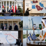 AI generated cover image: Abraham Accords versus Mecca Pact two competing Middle East blocs
