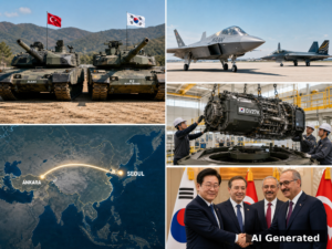 AI generated cover image: South Korea Turkey defense partnership collage