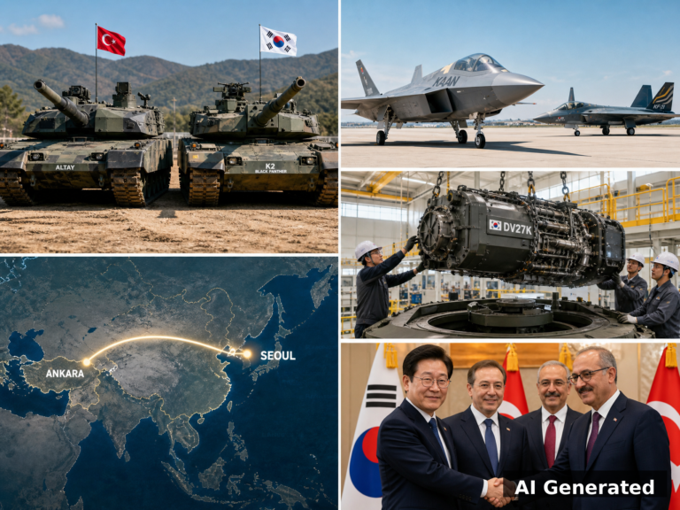 AI generated cover image: South Korea Turkey defense partnership collage