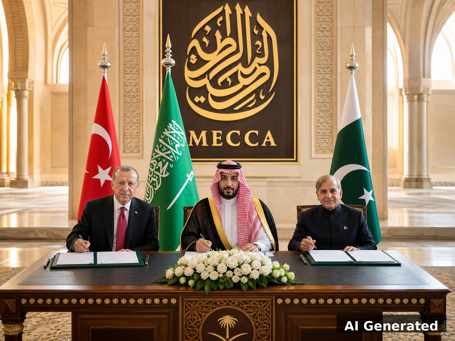 Documents de signature de l'Accord de Défense Commun de La Mecque