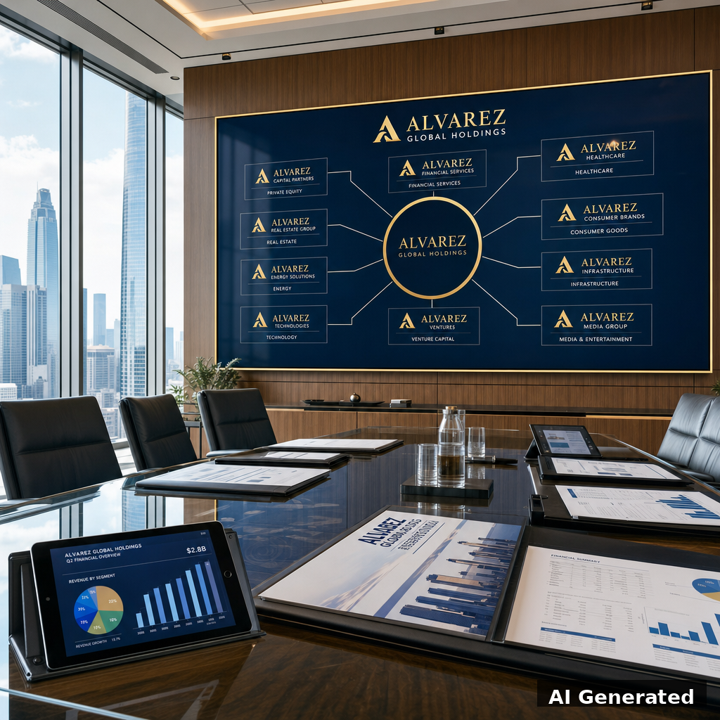 Corporate empire showing interconnected crypto business entities