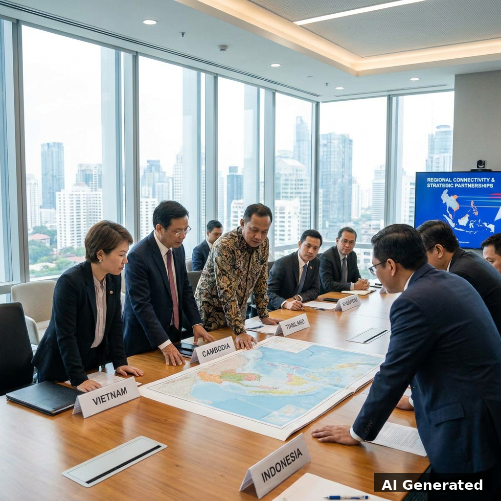 AI generated image for: Southeast Asian states hedge while Pyongyang gains diplomatic room today.