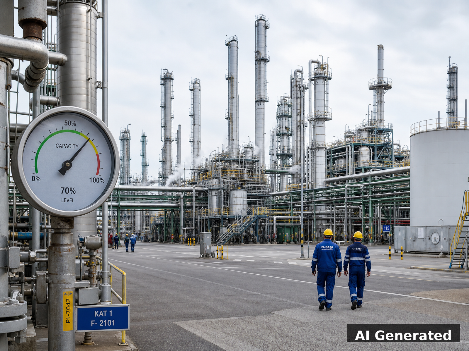 German chemicals plant running at reduced capacity with idle towers