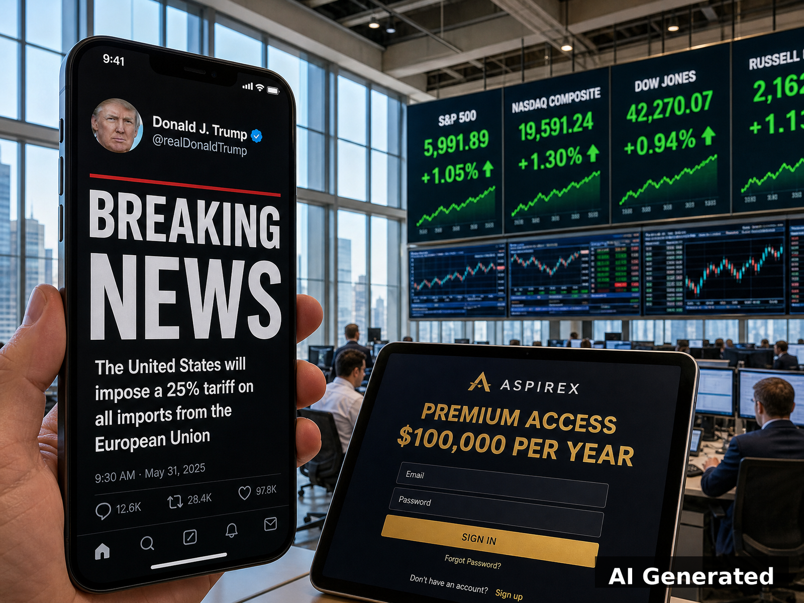 Social media posts moving stock markets with premium subscription selling early access