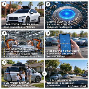 Image générée par l'IA : la révolution de l'autonomie — robotaxis et conduite autonome