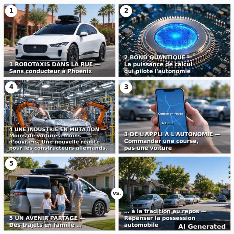 Image générée par l'IA : la révolution de l'autonomie — robotaxis et conduite autonome