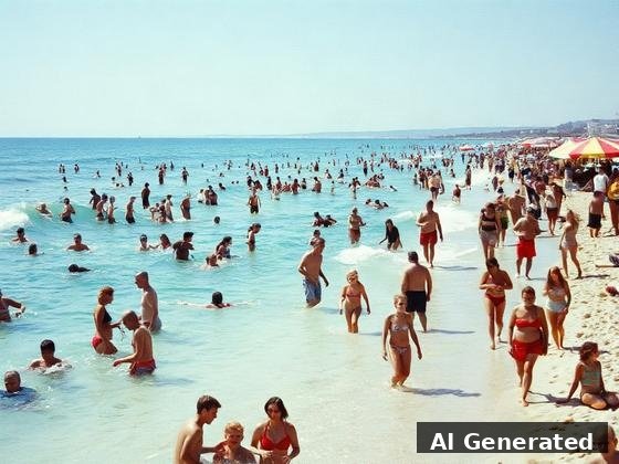 Rejected — glitchpunk beach v1: a clean photograph with no glitch at all. One re-render fixed it (treatment 20).